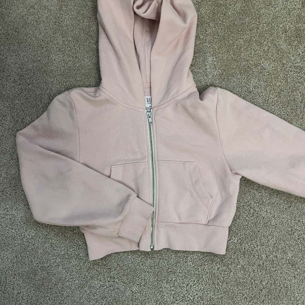 Cropped Pink Zip-Up
